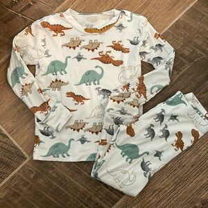 Carter’s 2T Boys White Dinosaur Pajamas